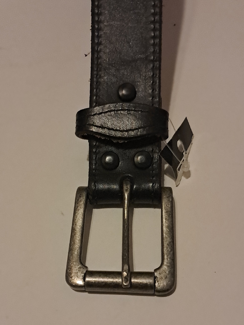 Black Leather Men Belt with Silver Arrow Concho Detailing Made In Spain Cowhide - Picture 8 of 8